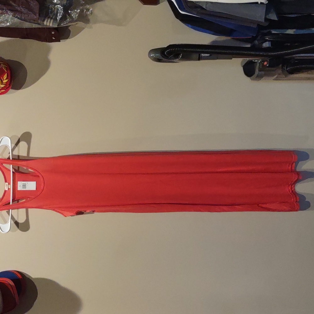 Tank Top Dress, Swim, Bathing Suit, Beach Cover,  Coral, M - Picture 2 of 7